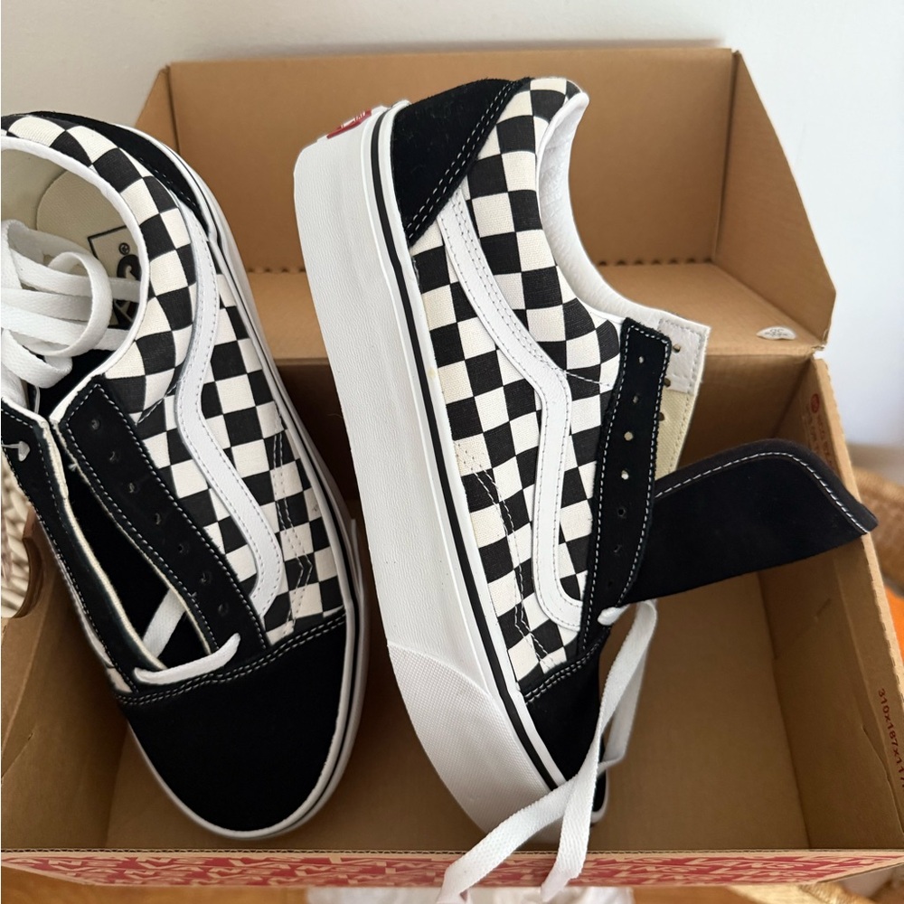 Vans Checkered Black and White Sneakers